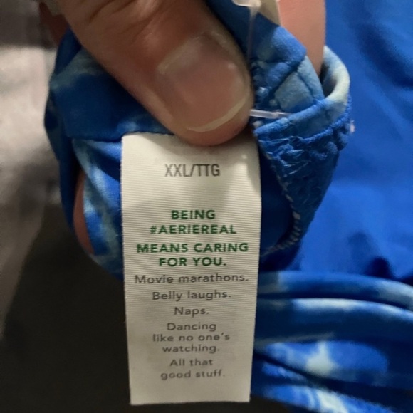 Aerie Blue Triangle Bikini Top - Picture 6 of 6